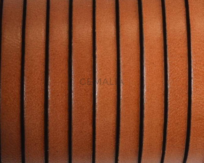Flat Leather cord. 5x1.5mm. Light brown2-black. Best Quality.