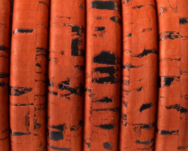 REGALIZ Cork cord. Oval 10x6mm. Orange -t. Best Quality.