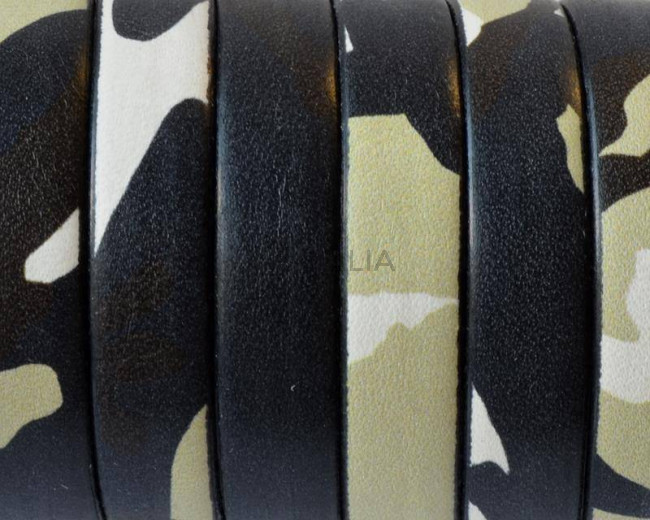 Flat Leather cord. 10x1.5mm. Print 10. Best Quality.