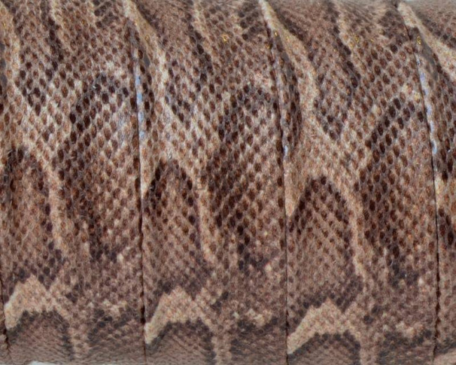 Cloth Flat Cord. 16mm. Snake engraved. Beige. Best Quality.