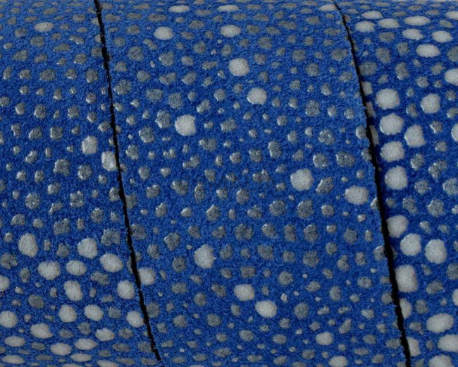 Fish stripe Flat leather cord. 30x2.5mm. Blue. Best Quality.