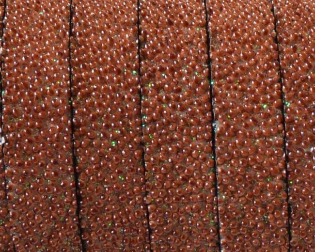 Flat Synthetic Caviar. 10x2.2mm. Brown2. Best Quality.