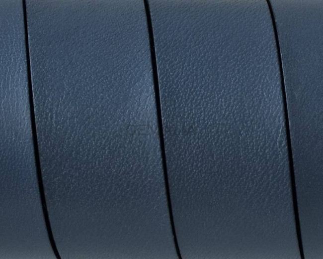 Flat Leather cord. 20x1.5mm. Grey-black. Best Quality.