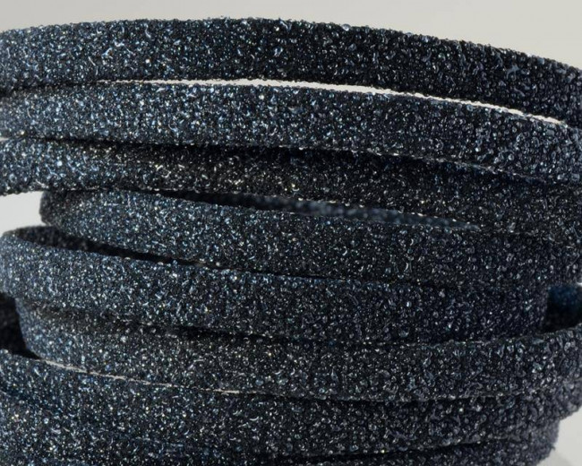 Flat Leather cord. 5x1.5mm. Black. Best Quality.