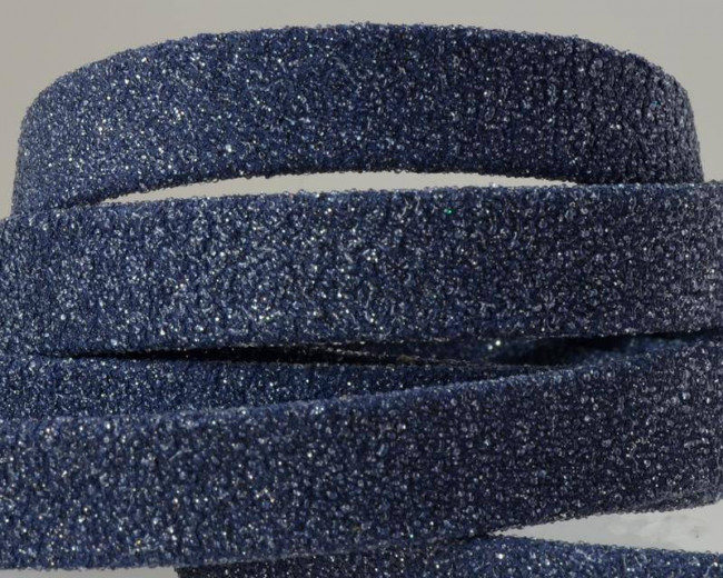 Flat Leather cord. 10x1.5mm. Navy blue. Best Quality.