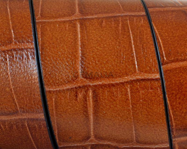 Flat Leather cord. Monterrey. 30x2mm. Brandy. Best Quality