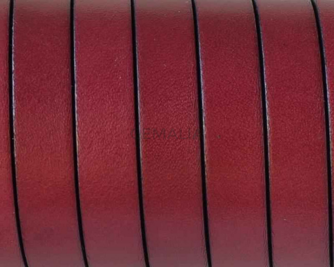 Flat leather cord 10x1,5mm. Burdeous. Best Quality.