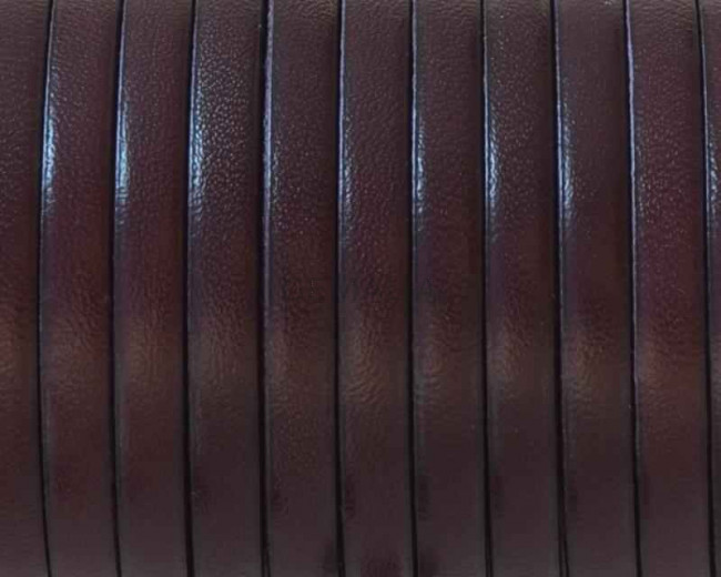 Flat leather cord 5x1,5mm. Garnet. Best Quality.
