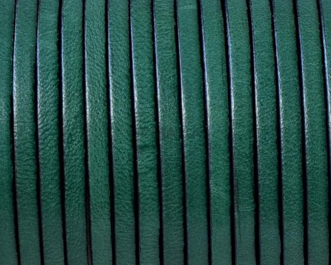 Flat leather cord 3x1,5mm. Dark green. Best Quality.