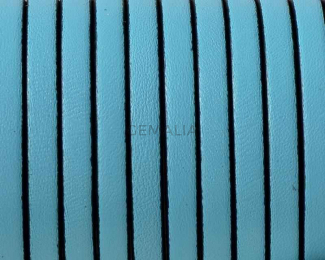 Flat leather cord 5x1,5mm. Blue. Best Quality. Bulk Price.