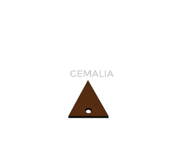 Leather pendant 20x19mm. Light brown. Inn.2mm. Best Quality