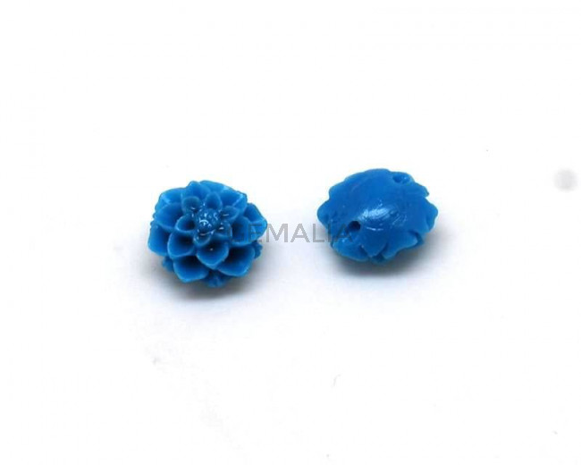 Synthetic Coral. Flower. 10mm. Turquoise. 12PCs.
