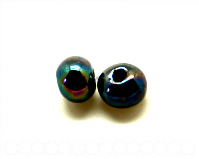 Ceramic. Round 12mm. metal dark grey.