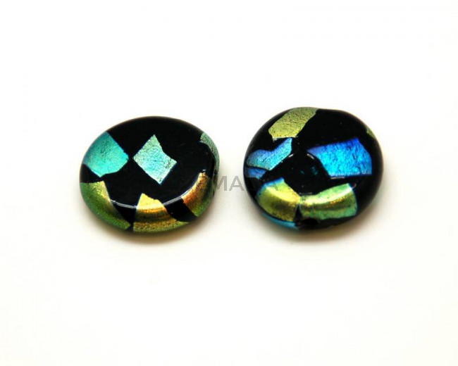 Ceramic. Coin. 25x7mm. Black. Inn.2mm.approx.
