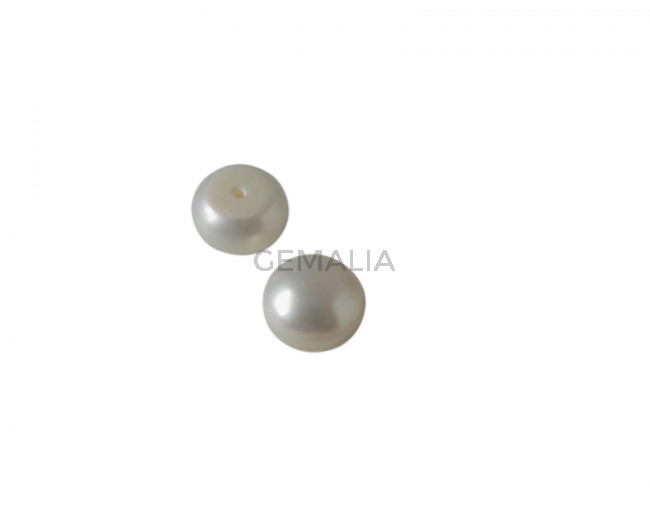 Freshwater pearls. For earrings. 7x5mm.Half hole 0.6mm