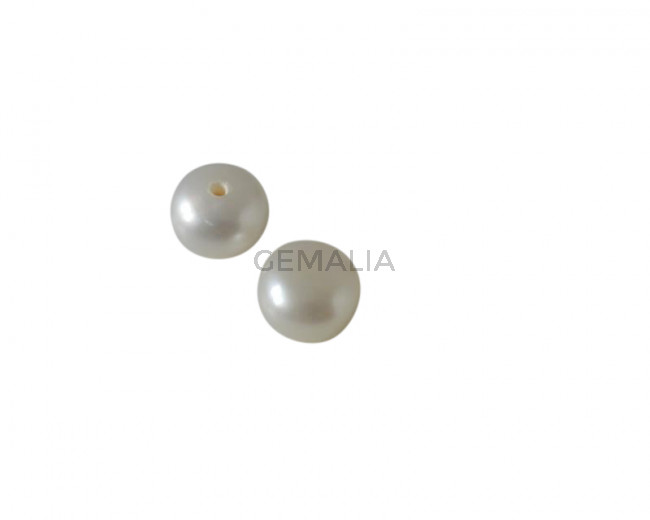 Freshwater pearls. For earrings. 5x6mm.Half hole 0.6mm