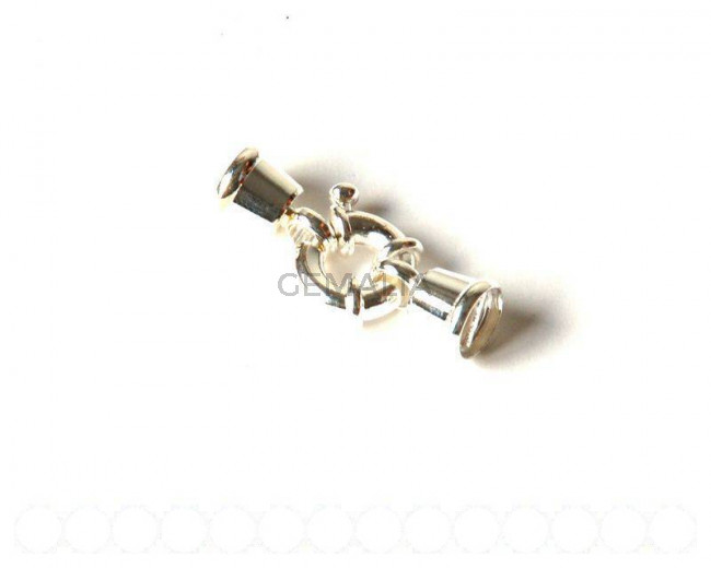 Spring Ring Clasp. 13mm. Silver color.