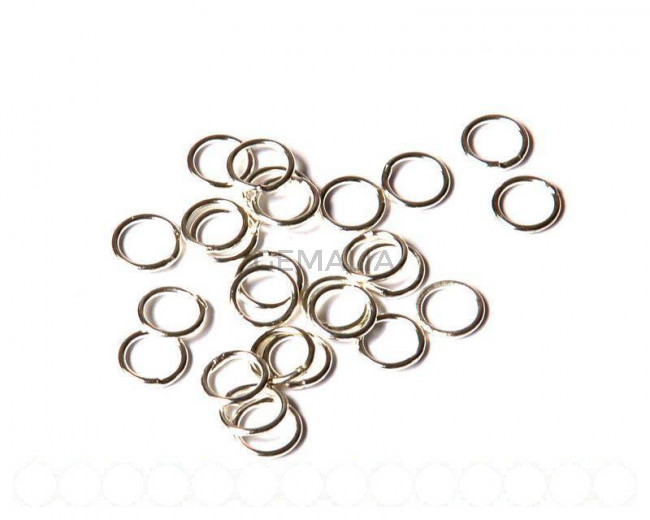 Closed ring. 8x1mm. Silver color. 100 PCs