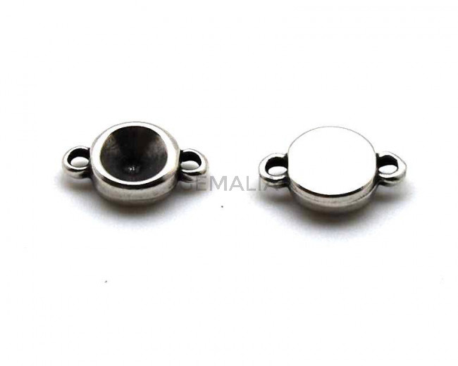 Zamak. Connector. 20x12mm. Silver color. For SS39.