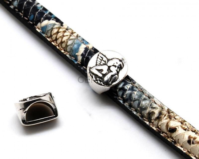 Zamak. Coin. 14mm. Silver color. Inn.10x5mm.