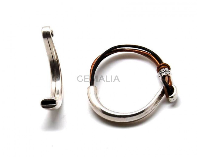 Zamak half bracelet  Silver color. Inn.10x2.7mm. Bulk Price.