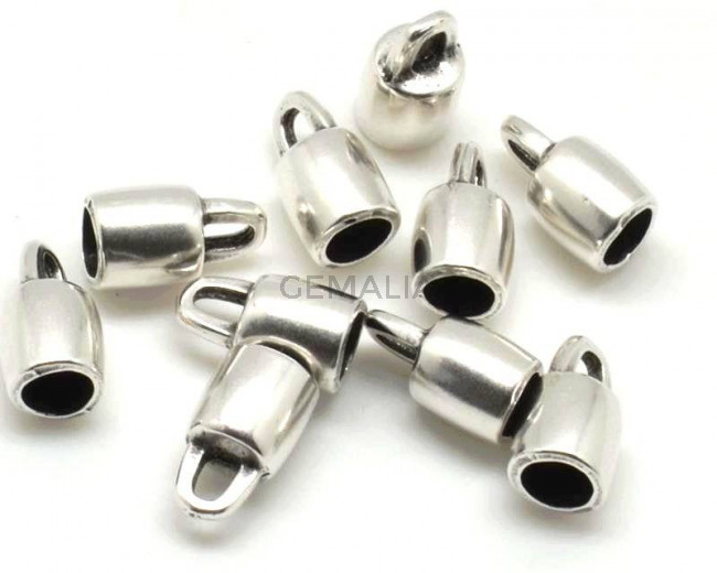 Zamak. Ending. 7x12.5mm. Silver color. Inn.5mm.