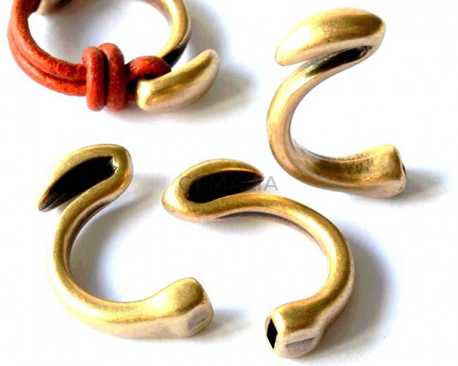 Zamak. Half ring. Antique gold. Inn.4x2mm.