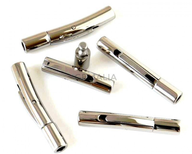Stainless steel 304. Clasp. Tube. 26x4mm. Silver color. Inn.2mm.