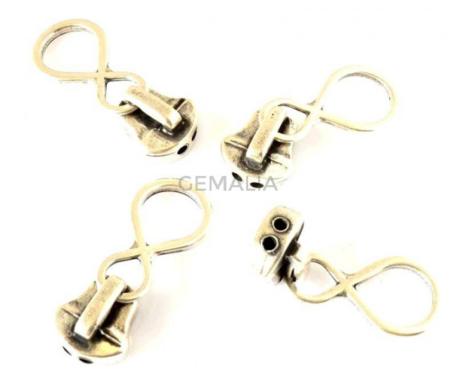 Zamak. Zip. 42x15mm. Silver. Inn.2mm.