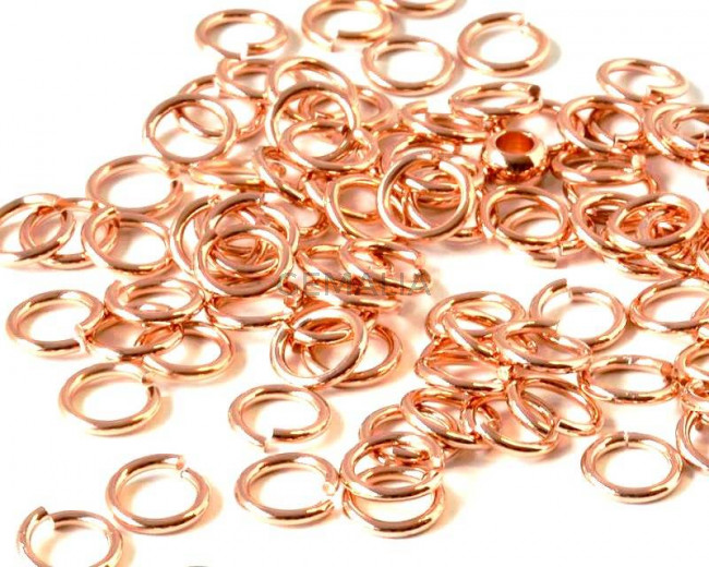 Brass. Ring. 6x1.2mm. Rose gold.