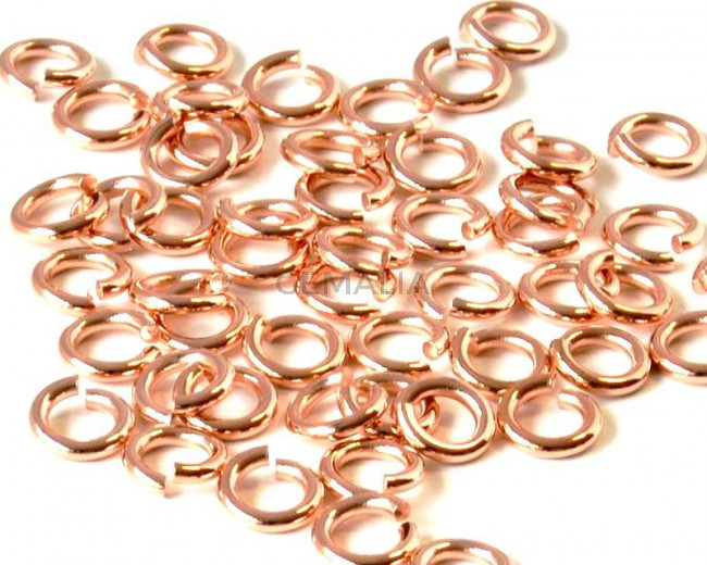Brass. Ring. 8x1.2mm. Rose gold.