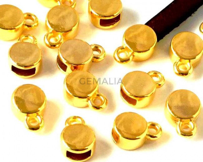 Zamak. Ending. 7.5x7.5mm.Gold. Inn.5x2mm.