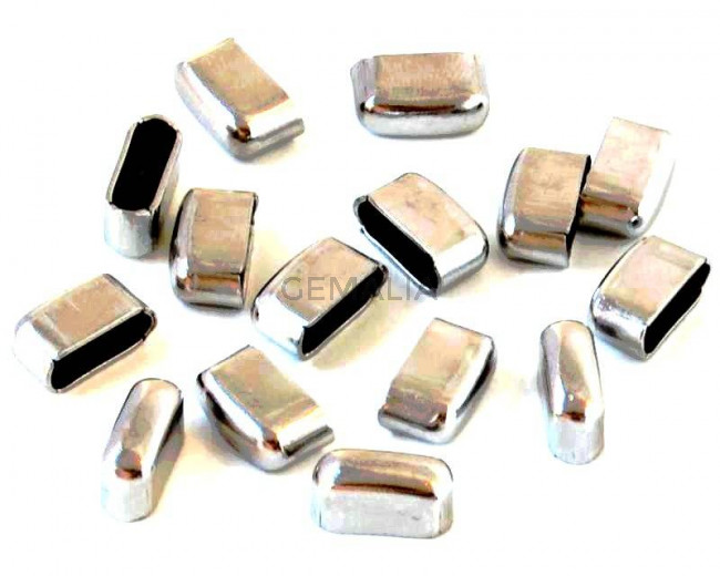 Stainless steel 304. End cap. 4.5x11x6mm. Silver. Inn.10x3mm.