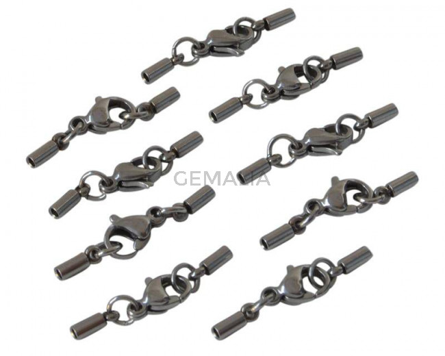 Stainless steel 304. End cap with lobster clasp. Inn.1.2mm.approx.
