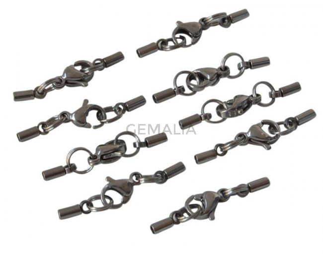 Stainless steel 304. End cap with lobster clasp.Inn.1.5mm.approx.