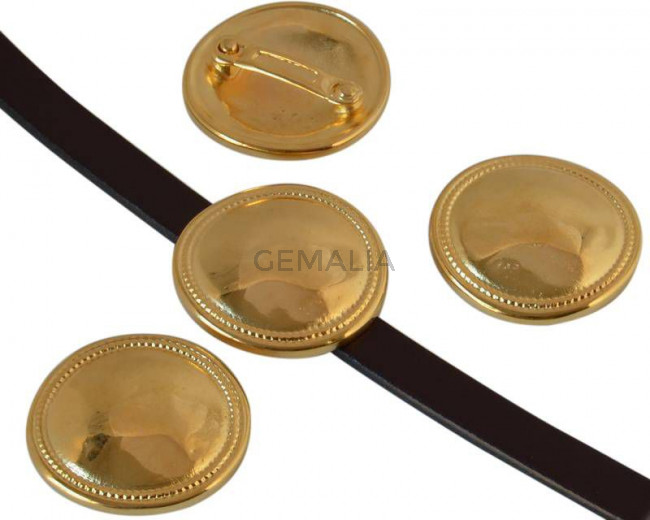 Zamak. Coin. 36x36mm. Gold. Inn.29x4.5mm.approx.