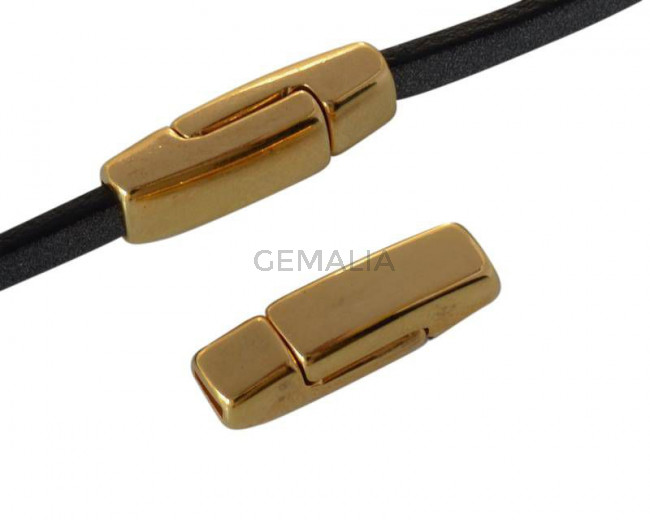 Zamak magnetic clasp. 17x5mm. Gold. Inn.3x1.5mm