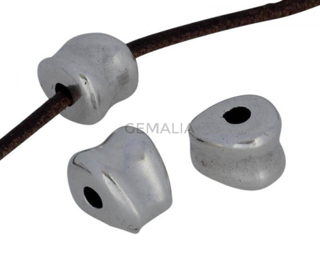 Zamak slider. 11x9mm. Silver. Inn.3mm