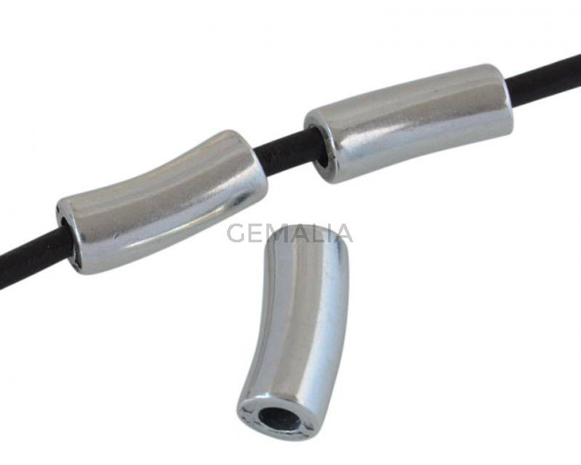 Zamak tube. 15x5,5mm. Silver. Int.2.8mm
