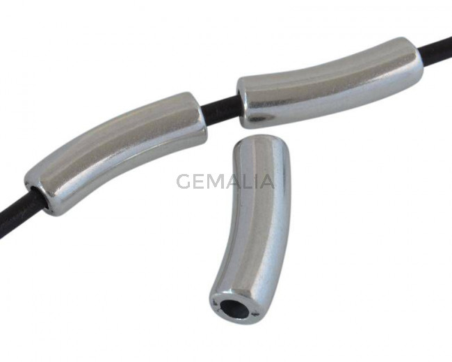 Zamak tube. 20x5.5mm. Silver. Int.2.8mm