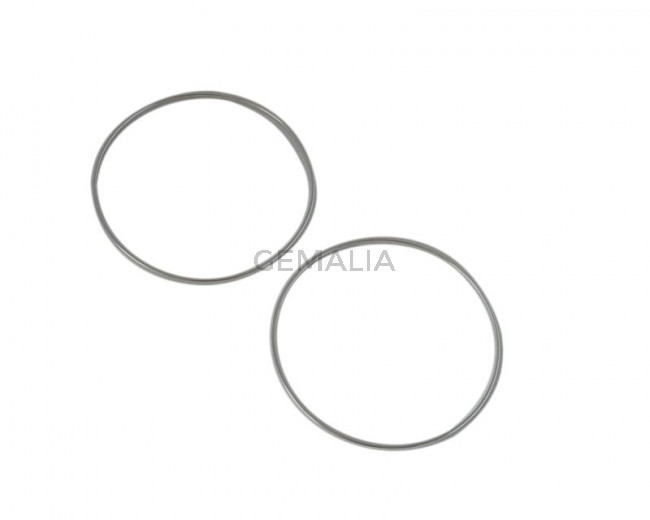 Brass Ring. 50mm. Silver. Inn.48mm