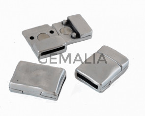 Magnetic clasp 19.3x13.5mm. Zamak-Silver. Inn 10x2mm