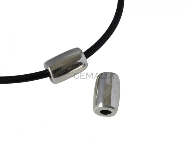 Zamak tube 19x13mm. Silver. Inn. 5mm.