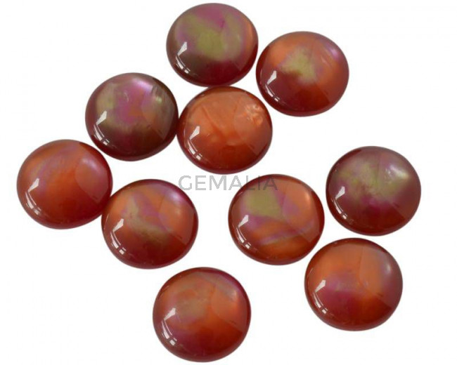 Resin. Cabochon. 12mm. Red. Best Quality.