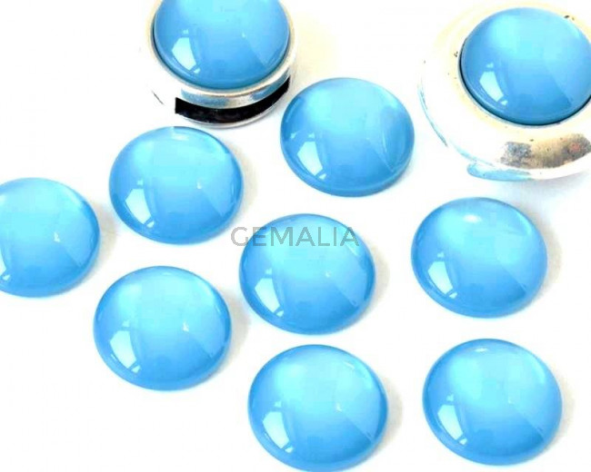 Resin. Cabochon. 12mm. Blue. Best Quality.