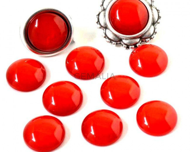 Resin. Cabochon. 12mm. Pearl red. Best Quality.