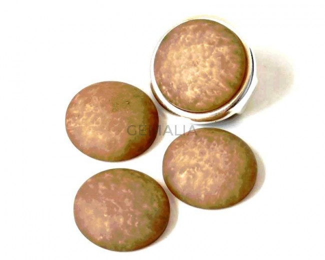 Resin. Cabochon. 20mm. Matt light brown. Best Quality.