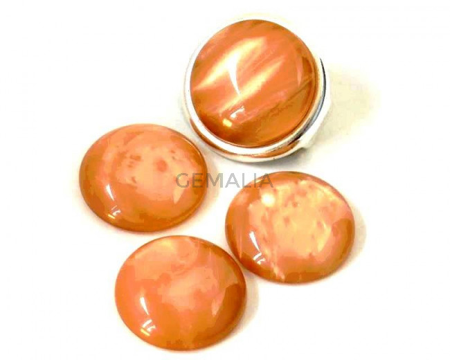Resin. Cabochon. 20mm. Pearl light brown. Best Quality.