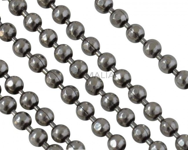 Brass chain with 1.5mm. Silver. 
