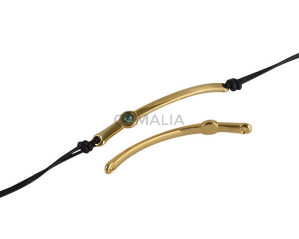 SWAROVSKI and metal connector. 43x5mm. Gold-Erinite. Inn.1.5mm